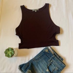 Maroon crop top